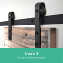 Cefito Sliding Barn Door Hardware Track Set 2m Roller Kit Slide Office Bedroom