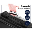 Wanderlite 2pc Luggage Trolley Set Suitcase Travel TSA Carry On Hard Case Lightweight Black