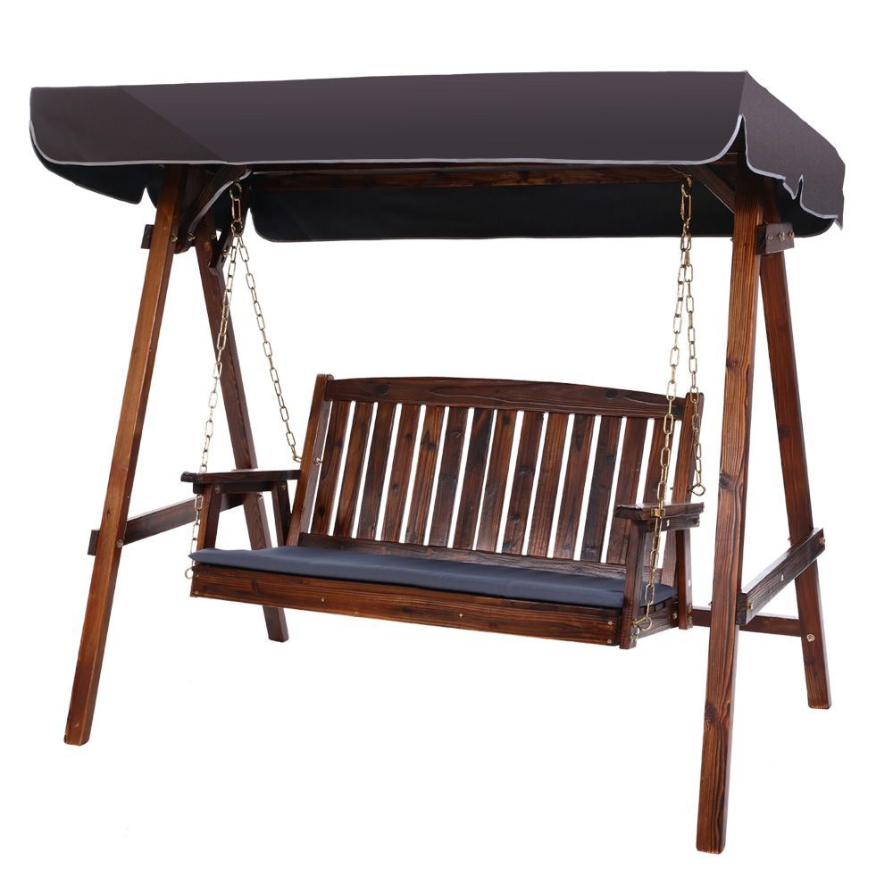 Garden wooden outlet swing bench