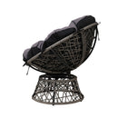 Gardeon Outdoor Papasan Chairs Lounge Setting Patio Furniture Wicker Grey