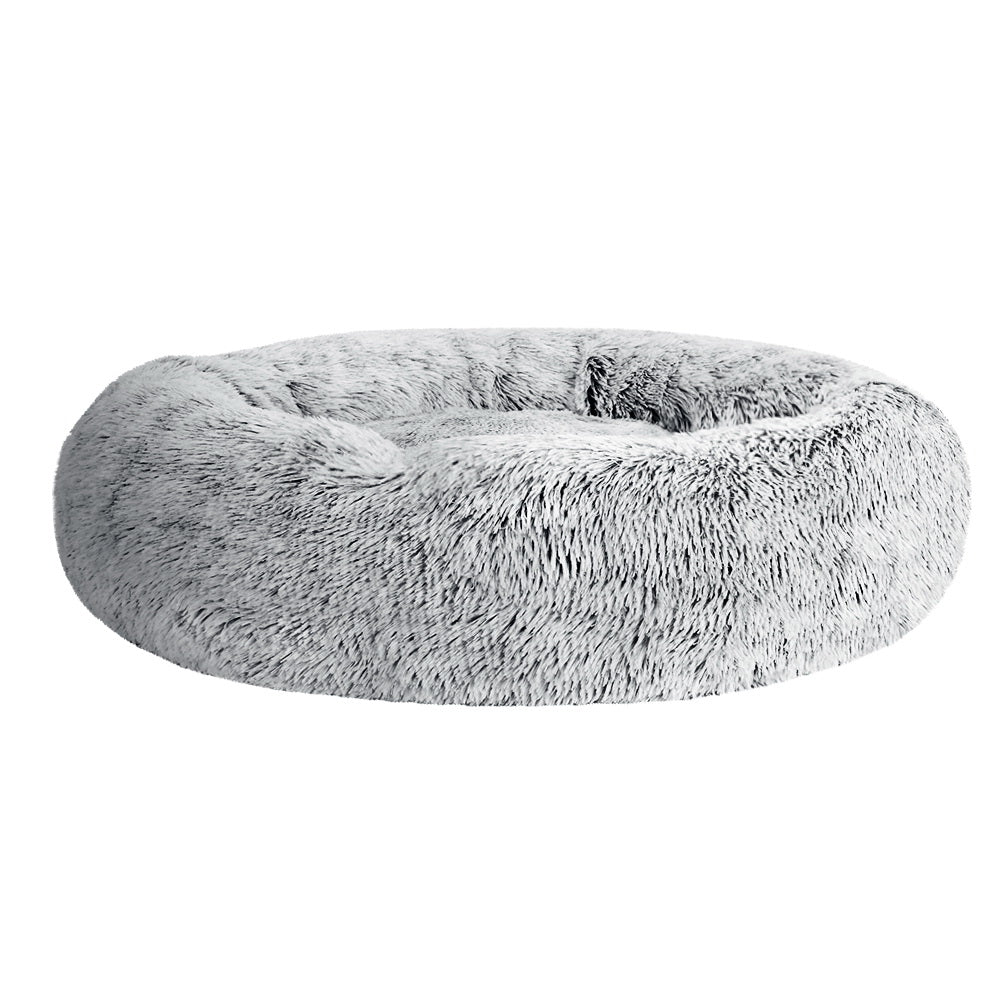 i.Pet Pet Bed Dog Cat 90cm Large Calming Soft Plush Light Charcoal