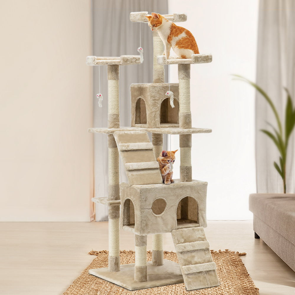 180cm Multi Level Cat Tree Tower with Sisal Posts i.Pet