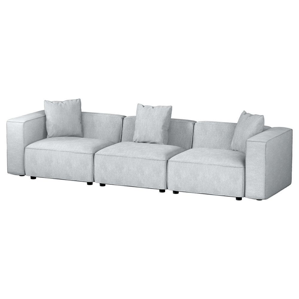 Artiss Modular Sofa Chaise Set 3-Seater Grey