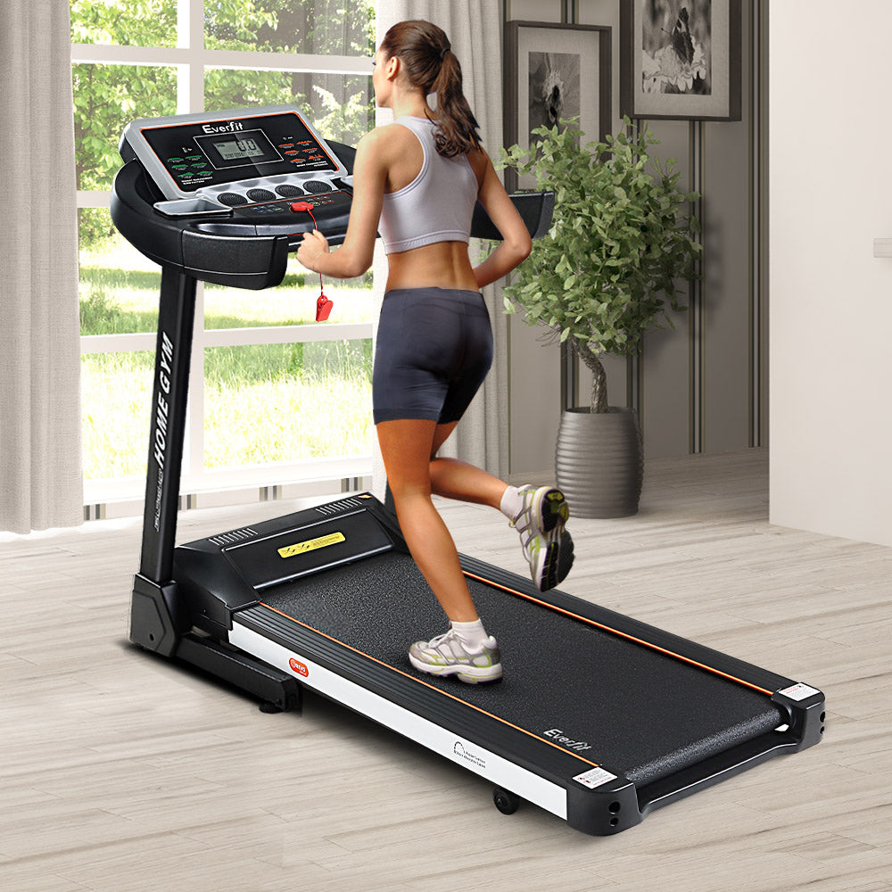 Everfit Treadmill Electric Auto Level Incline Home Gym Fitness Exercise 450mm