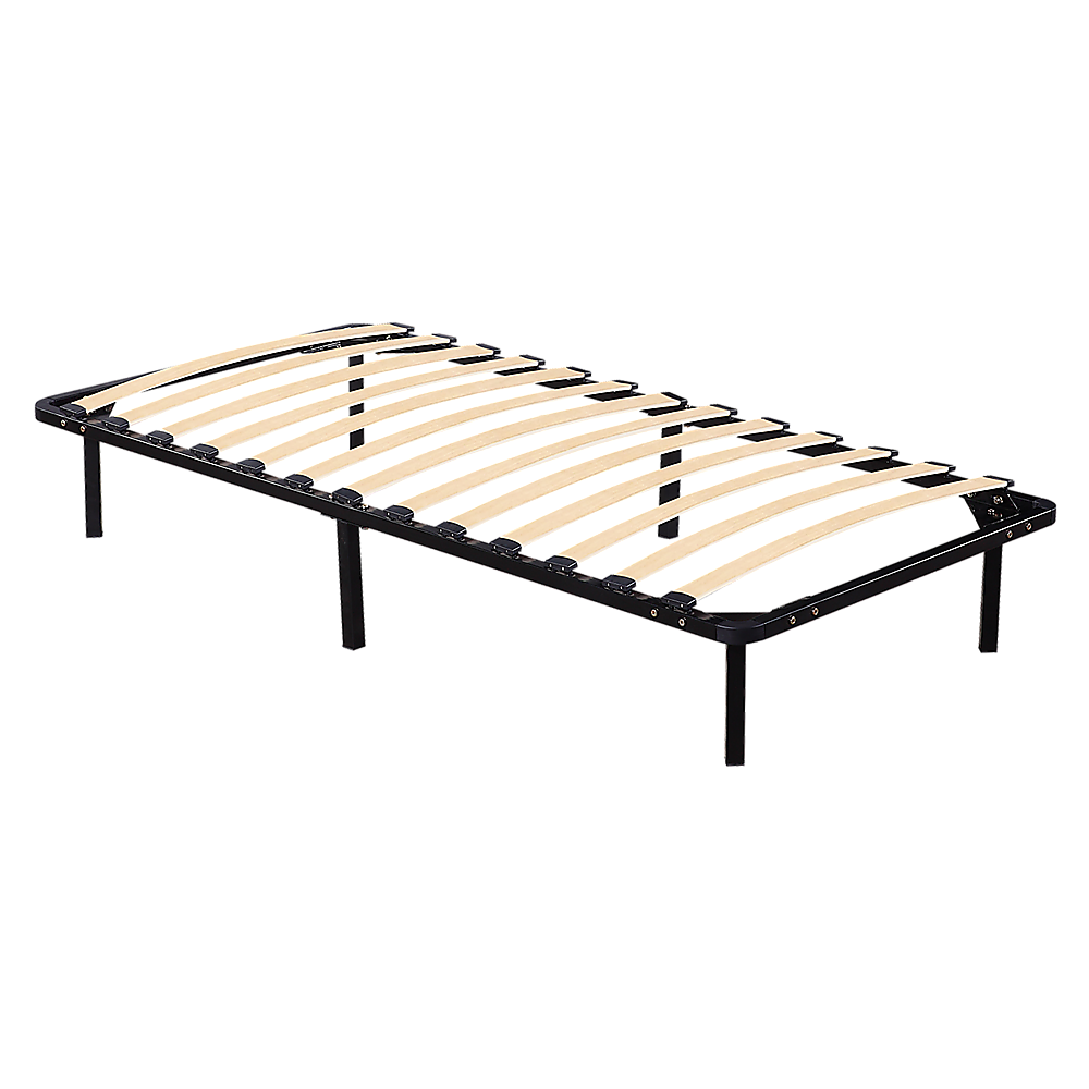 Single Steel Bed Frame, Black, Modern Design, 250kg Capacity
