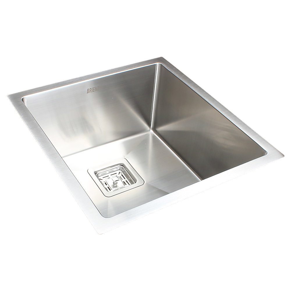 430x455mm Handmade 1.5mm Stainless Steel Undermount / Topmount Kitchen Sink with Square Waste