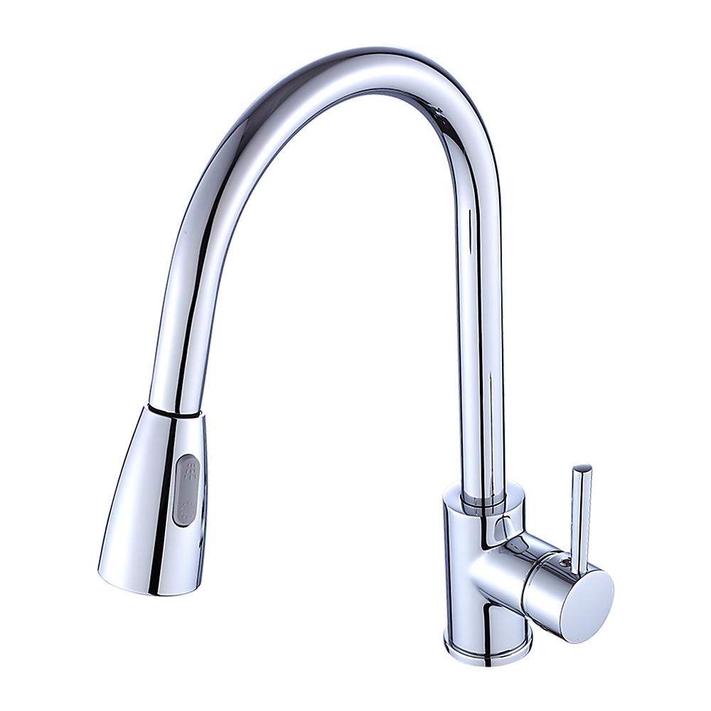 Chrome Pull-Down Brass Kitchen Mixer Faucet - Della Francesca