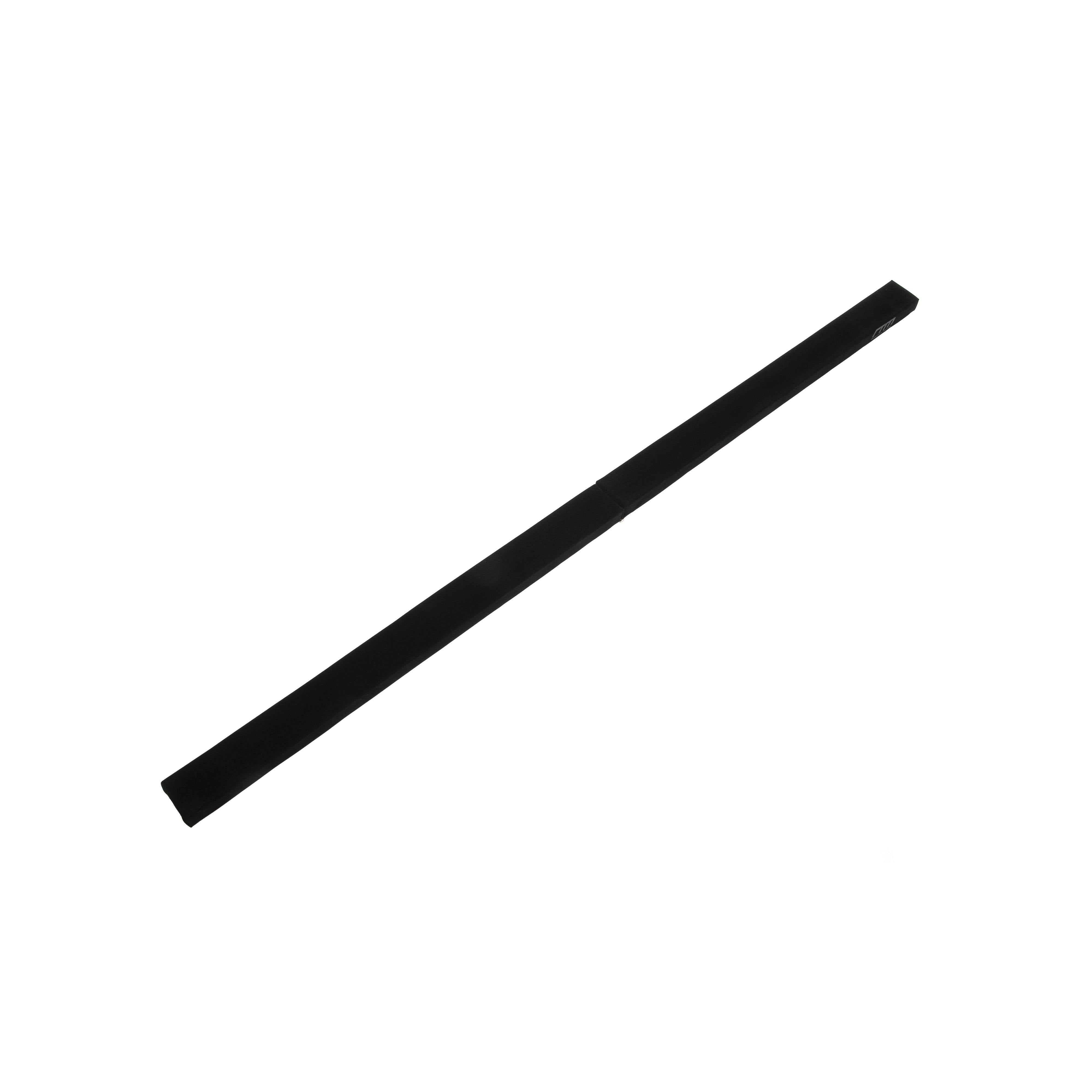 2.2m Gymnastics Folding Balance Beam Black Synthetic Suede