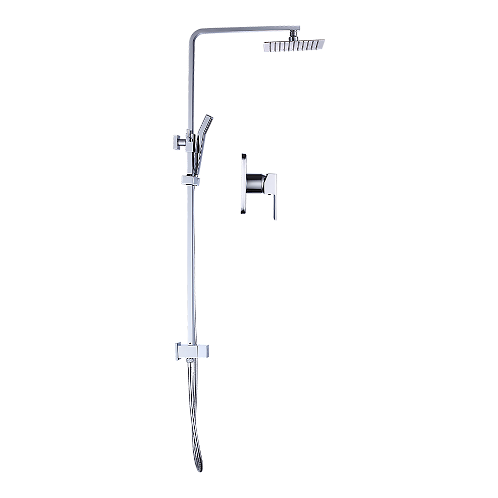 Premium Chrome Dual Rain Shower Head Set, High Pressure, WELS 8" - Della Francesca