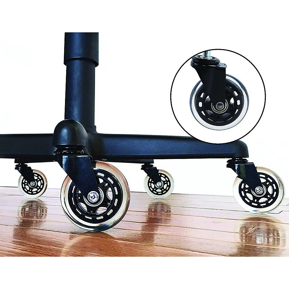 5x Office Chair Caster Wheels Set Heavy Duty & Safe for All Floors w/Universal Fit