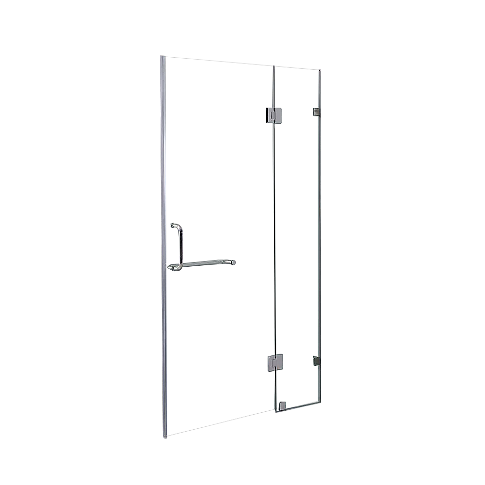 110 x 200cm Wall to Wall Frameless Shower Screen 10mm Glass By Della Francesca