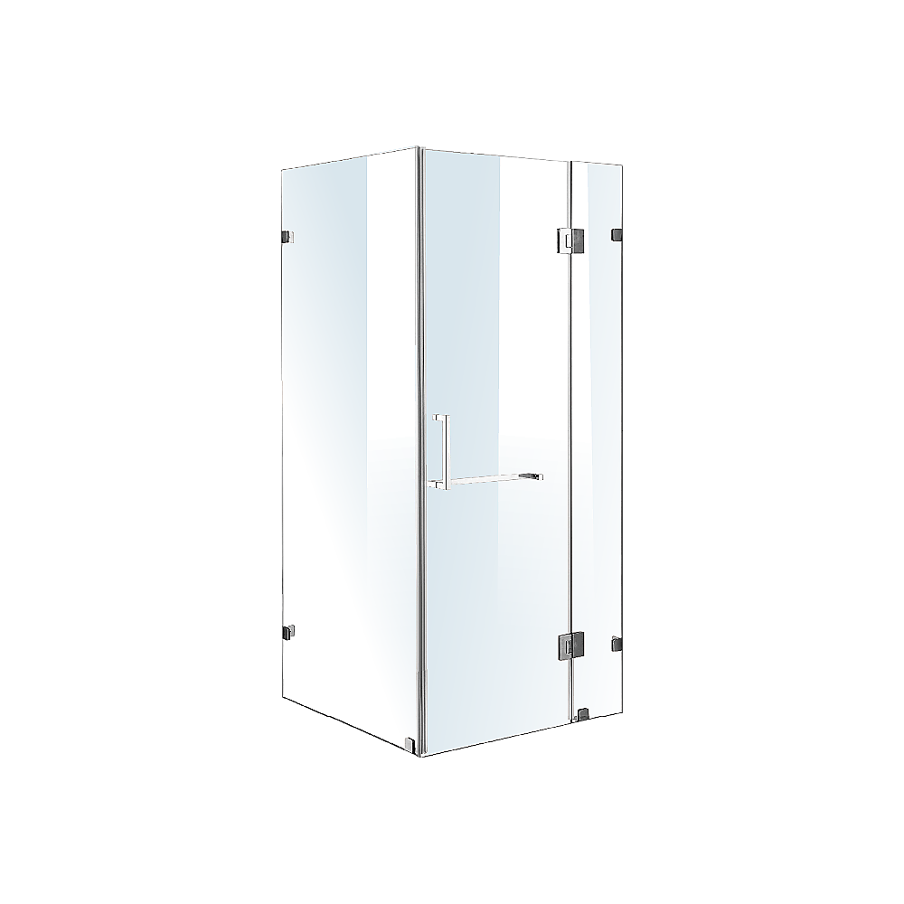 1000 x 800mm Frameless 10mm Glass Shower Screen By Della Francesca