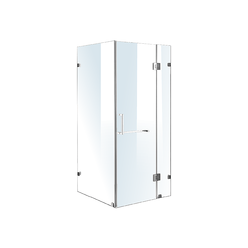 1100 x 800mm Frameless 10mm Glass Shower Screen By Della Francesca