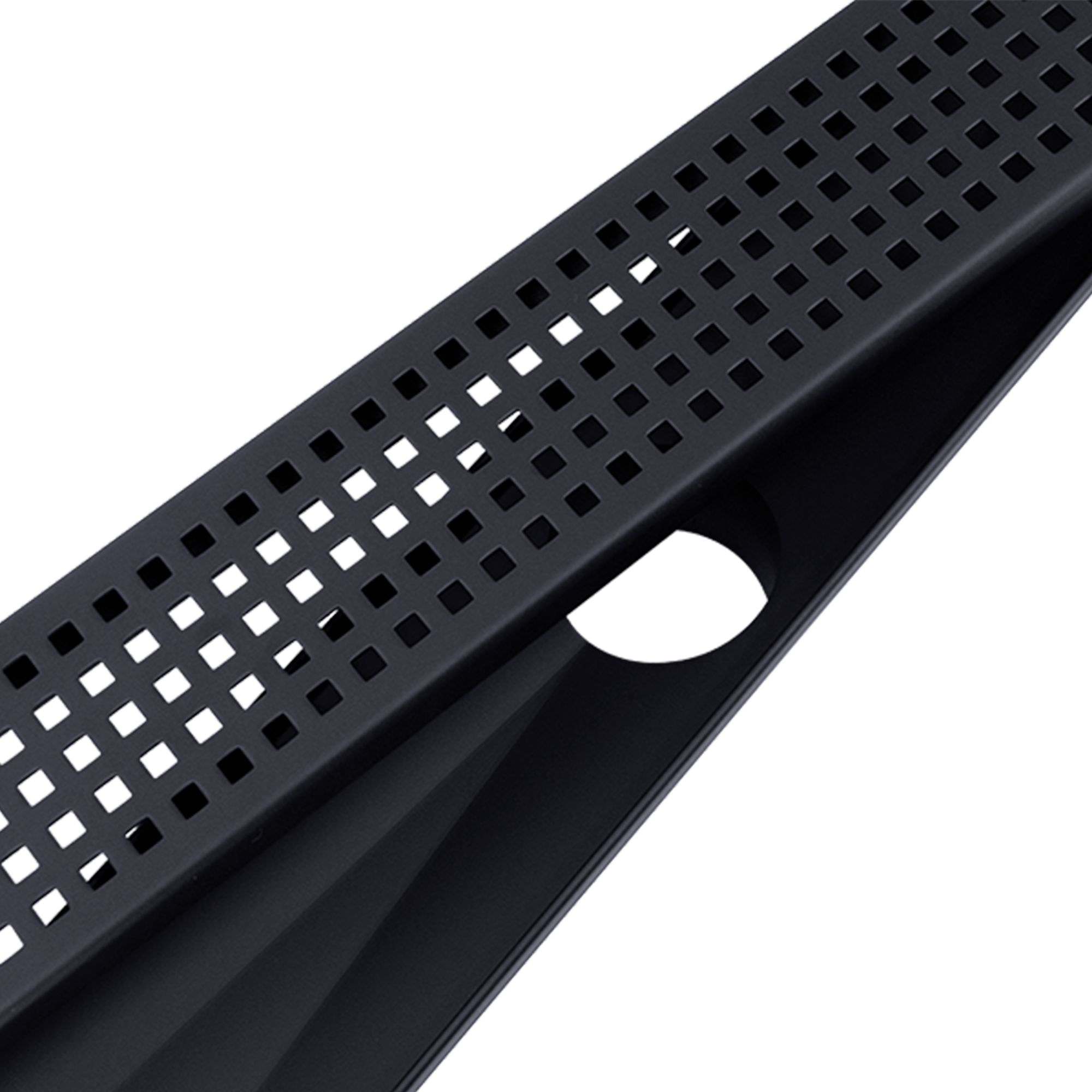 800mm Bathroom Shower Black Grate Drain w/Centre outlet Floor Waste