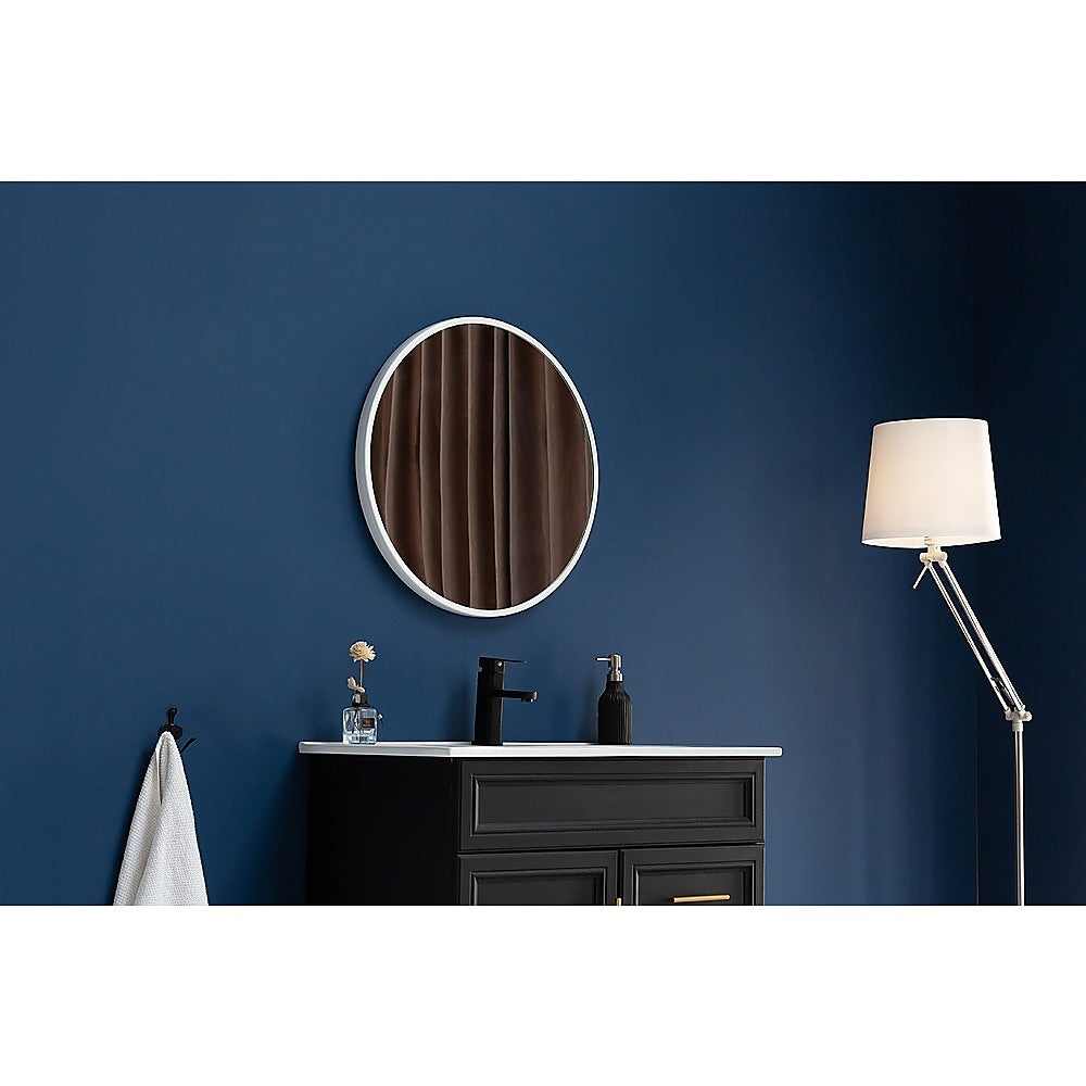 70cm Round Wall Mirror Bathroom Makeup Mirror by Della Francesca