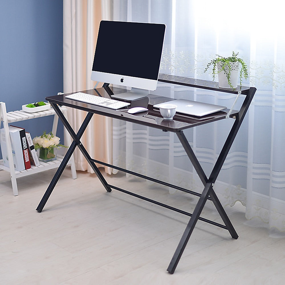 Glass folding deals desk