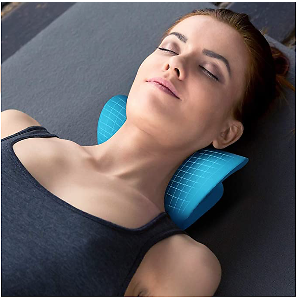 Neck Traction Pillow Rest Cloud Support Neck Stretcher Cervical Pain Relief