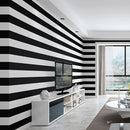 Modern Fashion Black & White Stripes Wallpaper Wall Mural