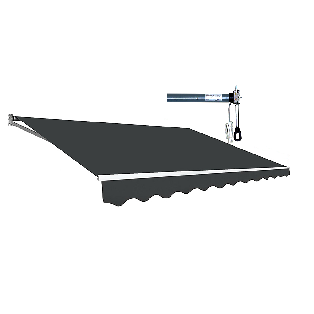 Motorised UV-Resistant Awning 5.0 x 3.0m Polyester Grey