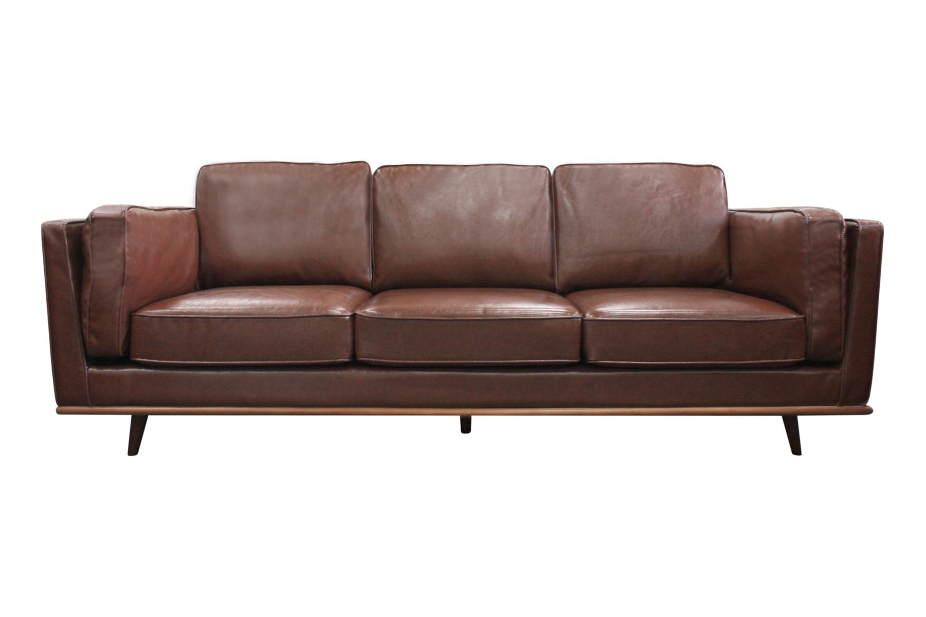 Brown 3 Seater Recliner Sofa, High Density Foam, Wooden Frame