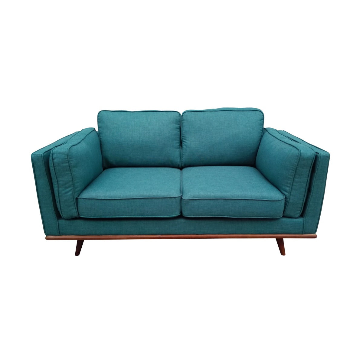 Teal 2 Seater Sofa, Wooden Frame, High Density Foam