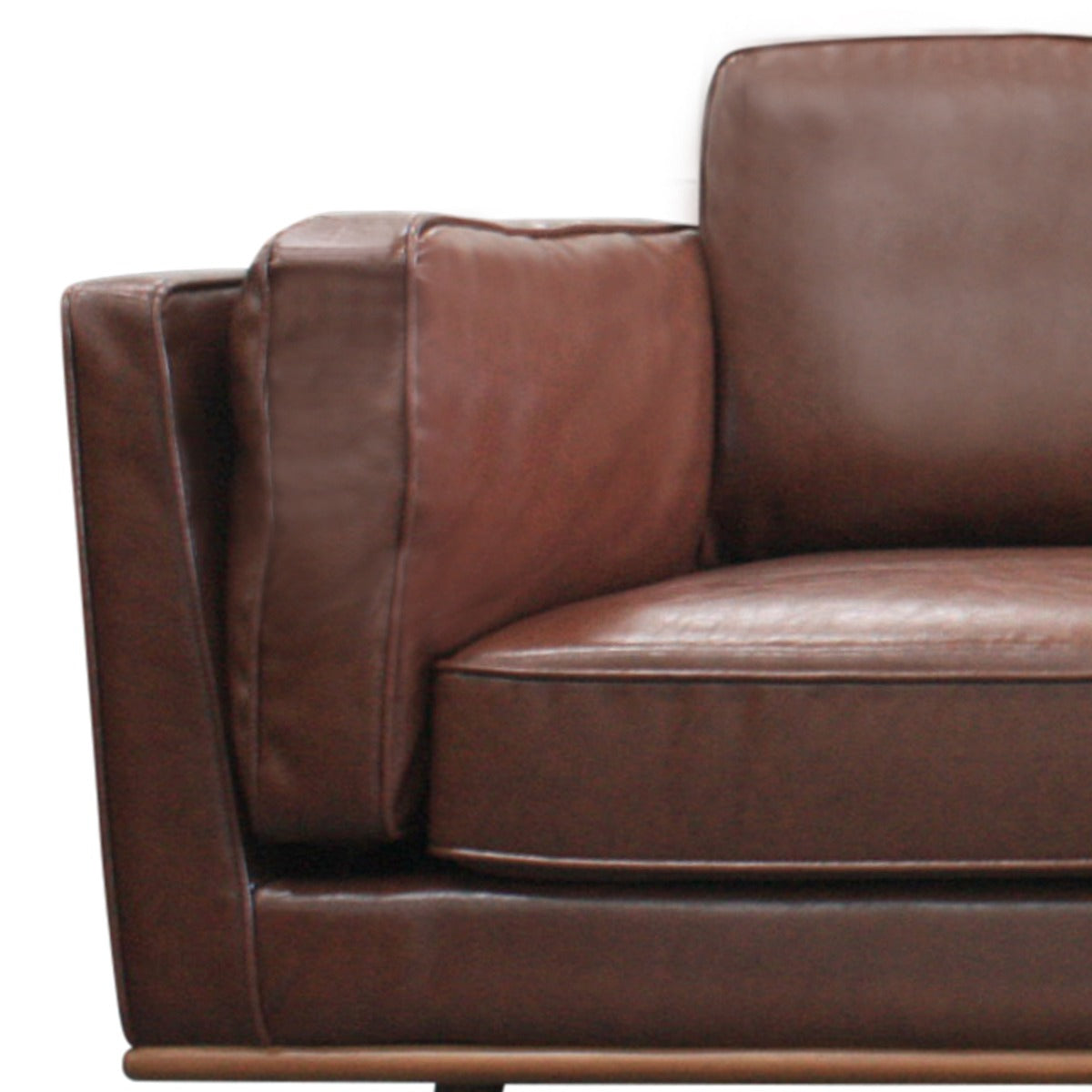 2 Seater Modern Faux Leather Sofa with Solid Wooden Frame