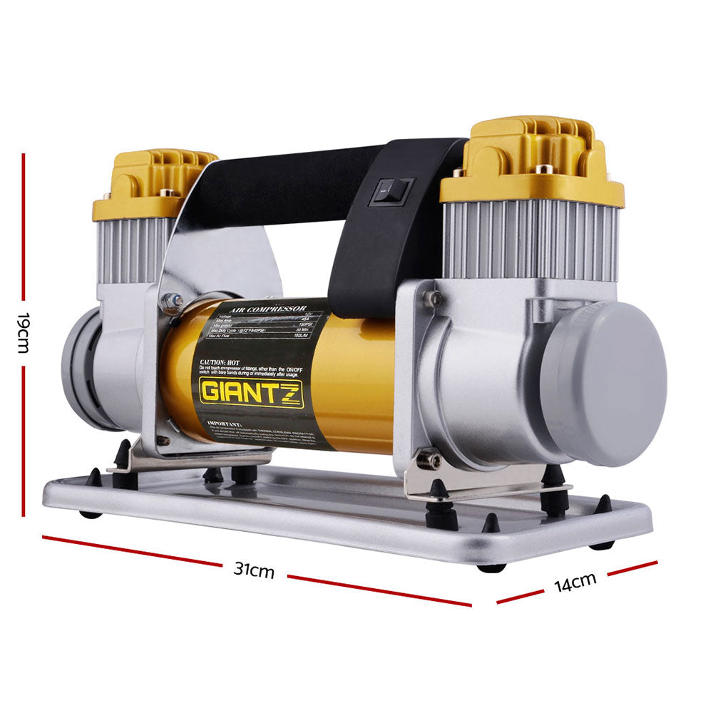 Giantz 12V Portable Air Compressor 4x4 200L/Min Golden