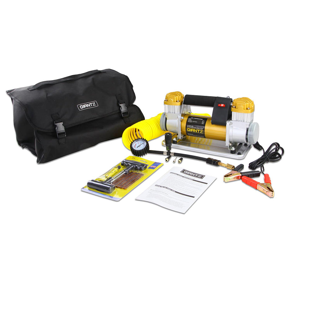 Giantz 12V Portable Air Compressor 4x4 200L/Min Golden