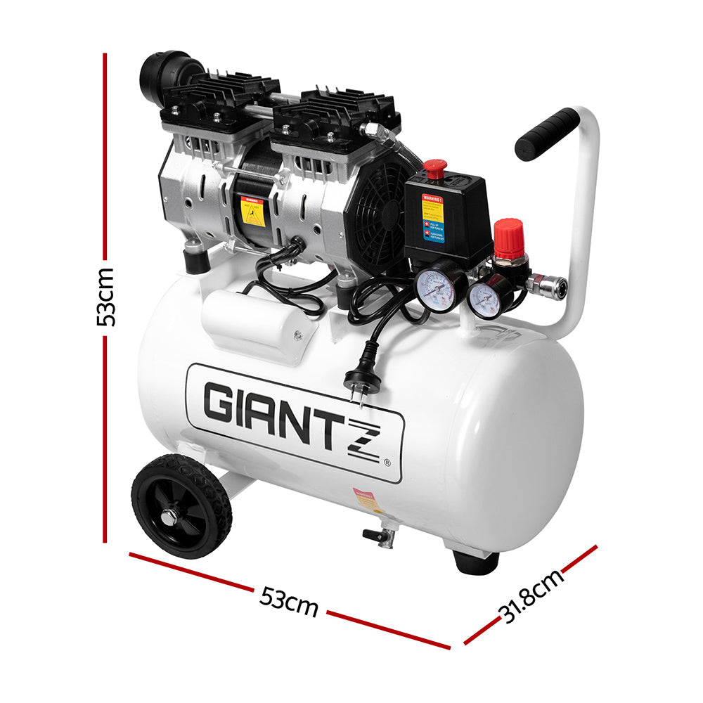 Giantz 24L Oil-Free Electric Air Compressor 115psi Portable Inflator