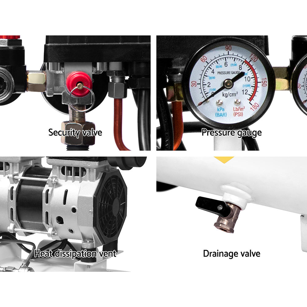 Giantz 24L Oil-Free Electric Air Compressor 115psi Portable Inflator