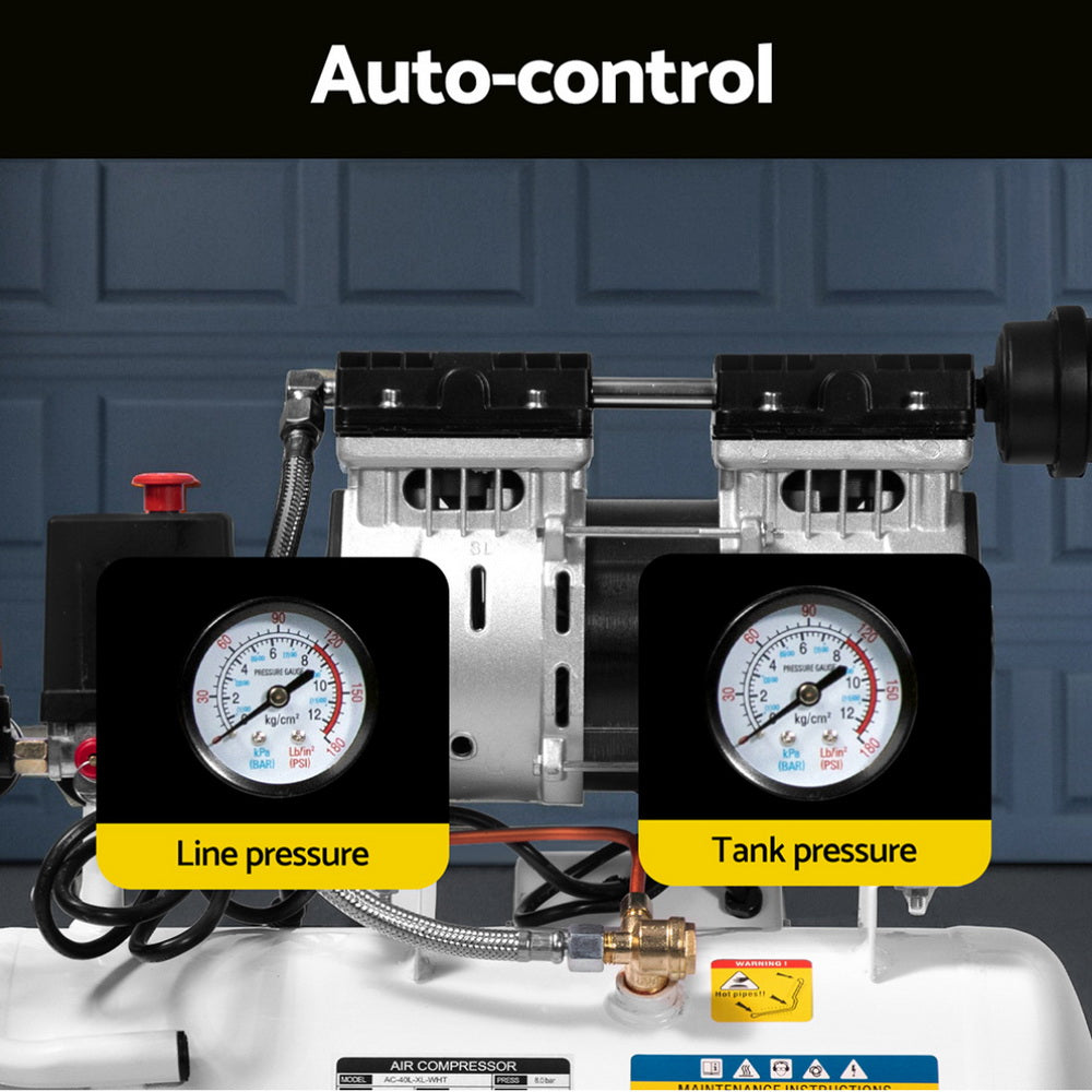 Giantz 24L Oil-Free Electric Air Compressor 115psi Portable Inflator