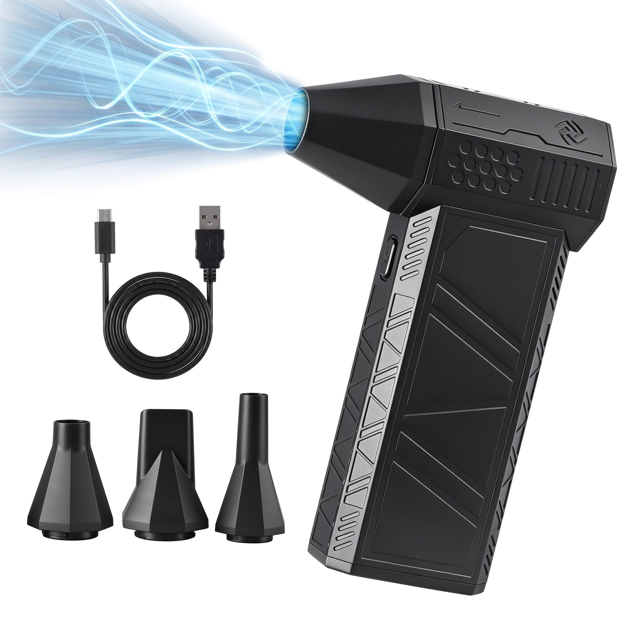 GIANTZ Electric Air Duster 7H Long Runtime Mini Blower for Keyboard PC Cleaning