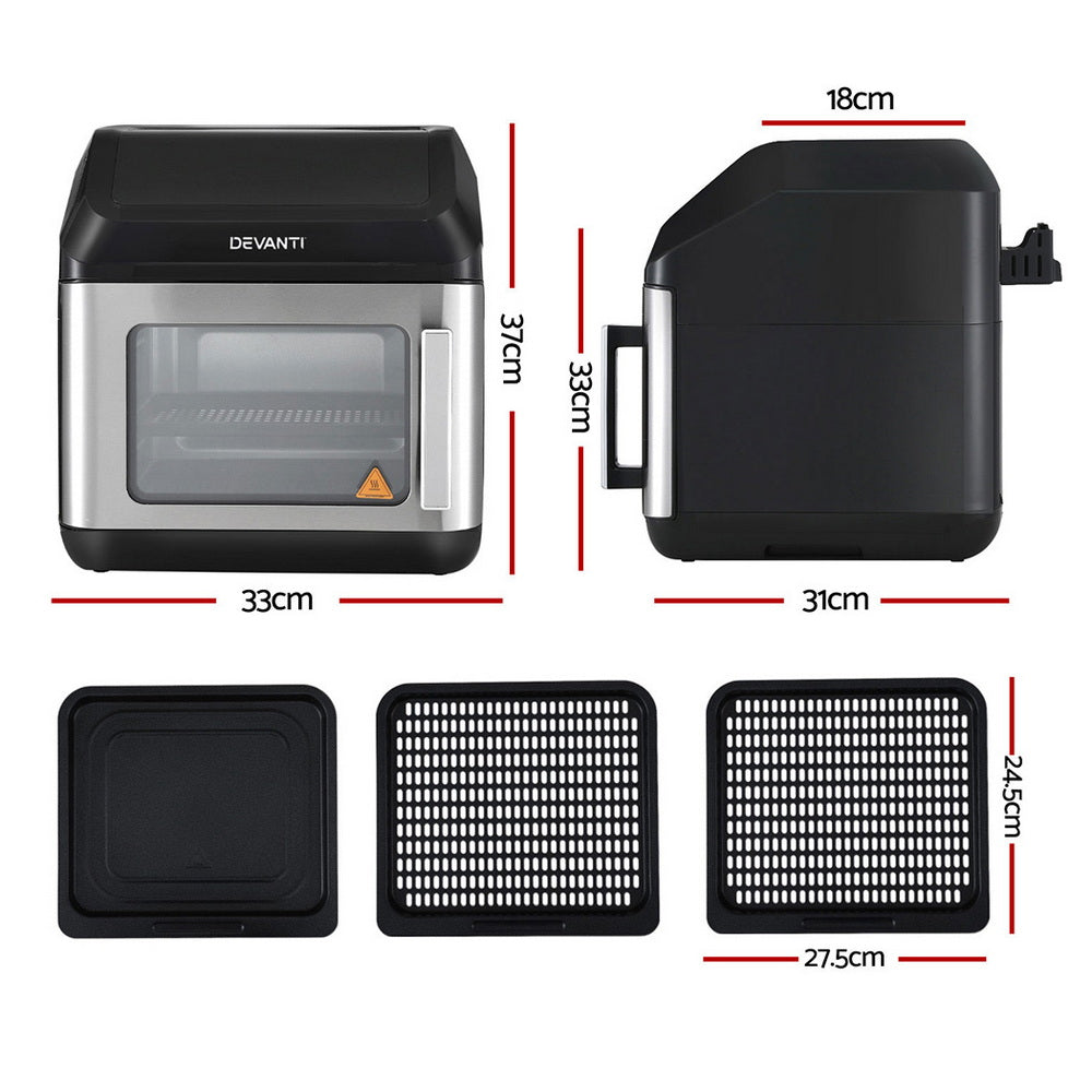 Devanti 13L Air Fryer Oven LCD Touch Black