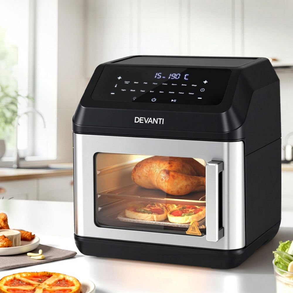 Devanti 13L Air Fryer Oven LCD Touch Black