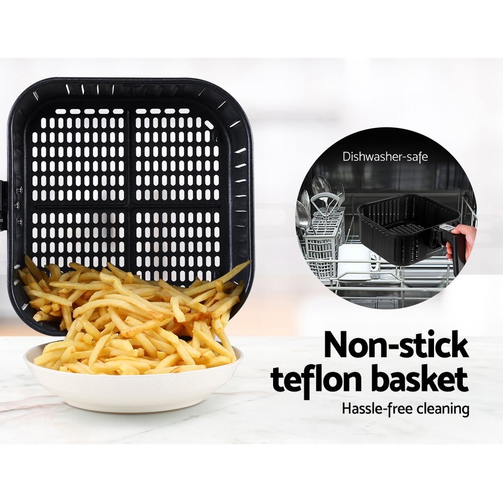 Devanti Air Fryer 7L with LCD Touch Controls Black