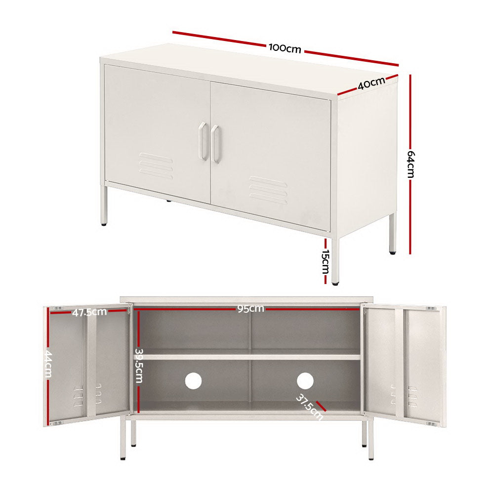 Sweetheart Metal Buffet Sideboard White