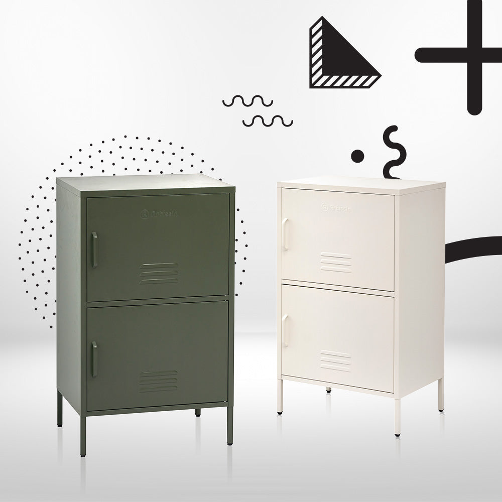 Artiss Double Buffet Sideboard Metal Cabinet Green