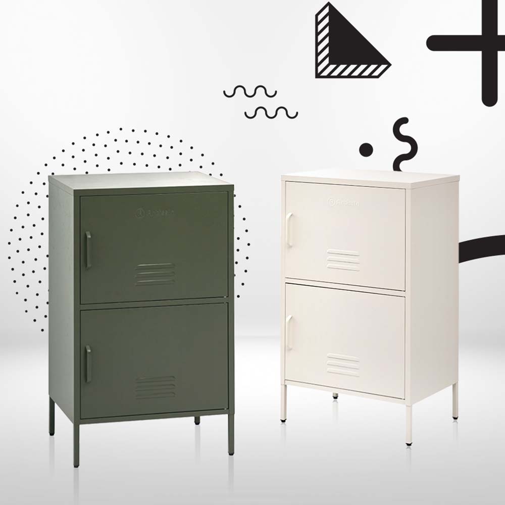 Artiss Double Buffet Sideboard Metal Cabinet Green