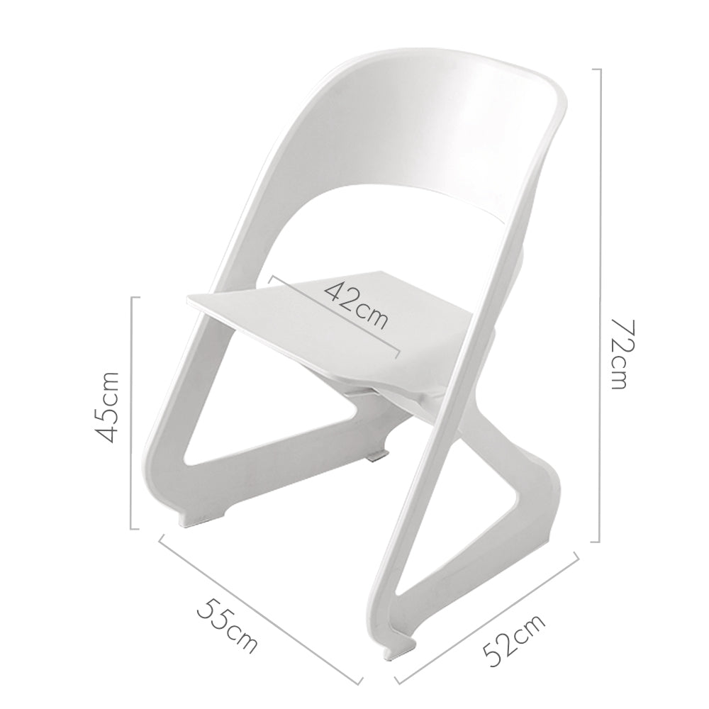 ArtissIn Set of 4 Stackable Dining Chairs White