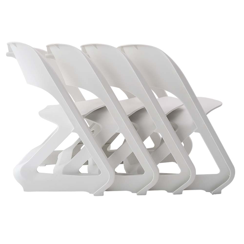 ArtissIn Set of 4 Stackable Dining Chairs White