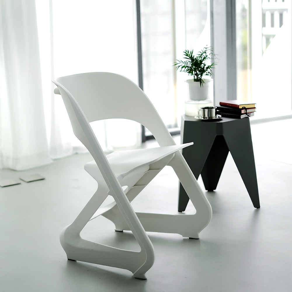 ArtissIn Set of 4 Stackable Dining Chairs White