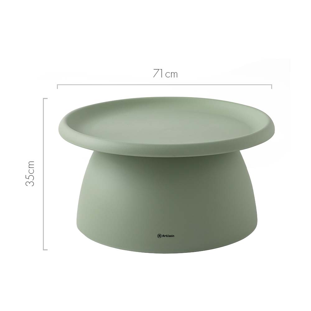 Round 71CM Coffee Table Plastic Green