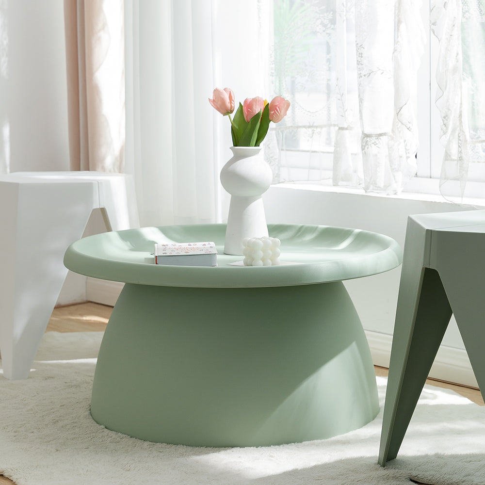 Round 71CM Coffee Table Plastic Green