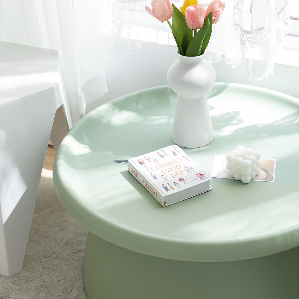 Round 71CM Coffee Table Plastic Green