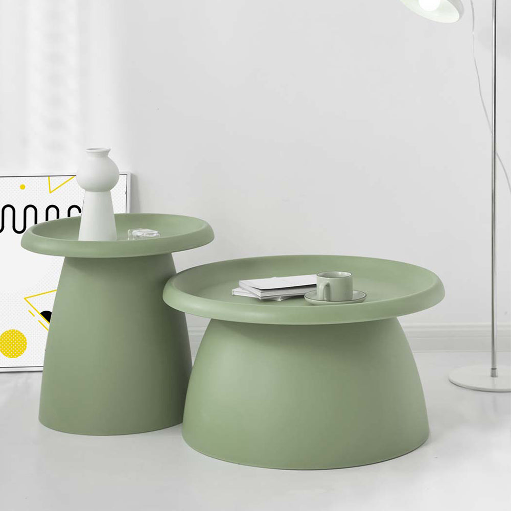 Round 71CM Coffee Table Plastic Green