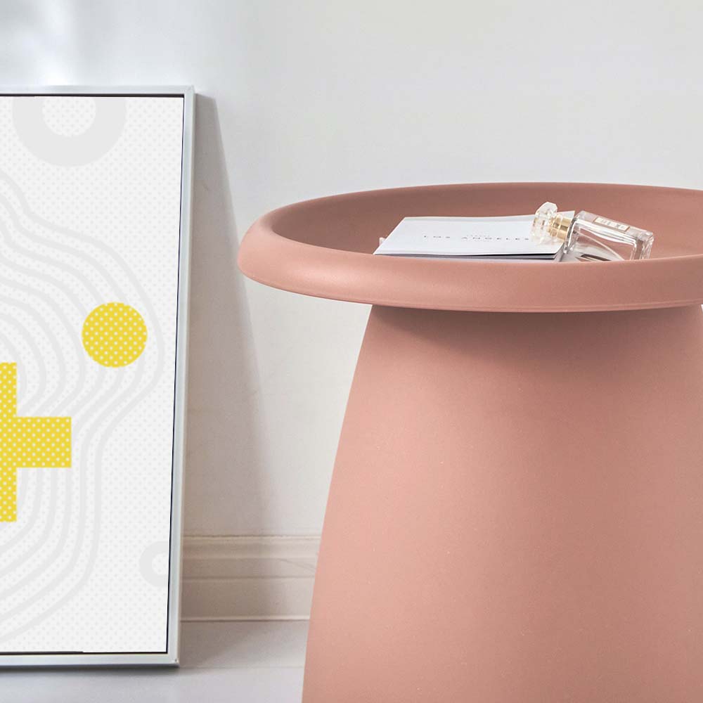 ArtissIn 52CM Round Coffee Table Pink