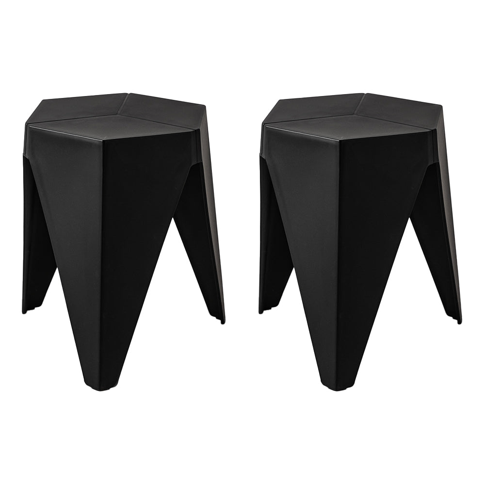 Puzzle 2-Pack Bar Stools Black
