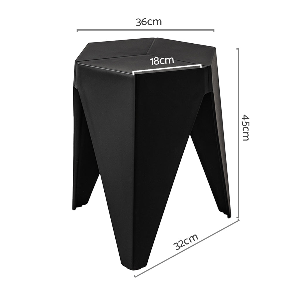 Puzzle 2-Pack Bar Stools Black