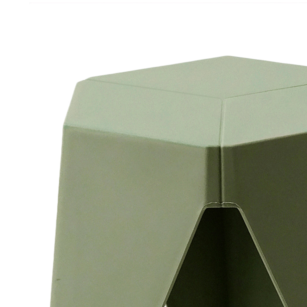 Puzzle Bar Stools 2-Pack Plastic Green