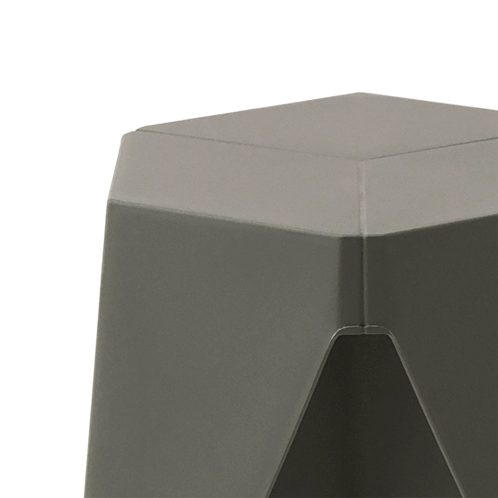 Puzzle Set of 2 Bar Stools Grey Polypropylene
